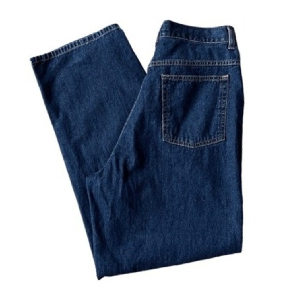 C3 LL Bean Jeans High Waisted 1990s Vintage Mom Jeans Dark Wash 12 REG